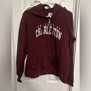 College of Charleston Maroon Quarter Zip Hoodie